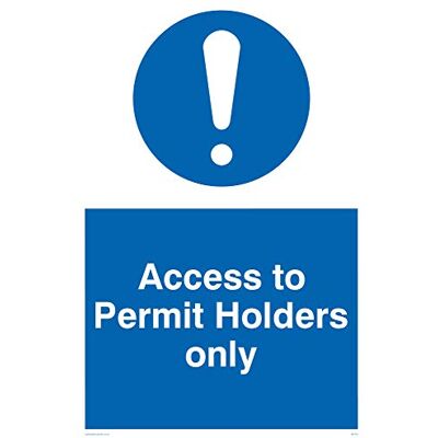 Viking MV316-A4P-V "Access To Permit Holder Only"-skylt, vinyl, 300 mm H x 200 mm B Viking MV316-A4P-V "Access To Permit Holder Only"-skylt, vinyl, 300 mm H x 200 mm B