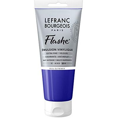Lefranc Bourgeois 300639 Flashe akrylfärg och vinylfärg, högpigmenterad, elastisk, ljusäkta, åldringsbeständig, matt, för inomhus- och utomhusbruk, 80 ml rör – ultramarinblå Lefranc Bourgeois 300639 Flashe akrylfärg och vinylfärg, högpigmenterad, elastisk, ljusäkta, åldringsbeständig, matt, för inomhus- och utomhusbruk, 80 ml rör – ultramarinblå
