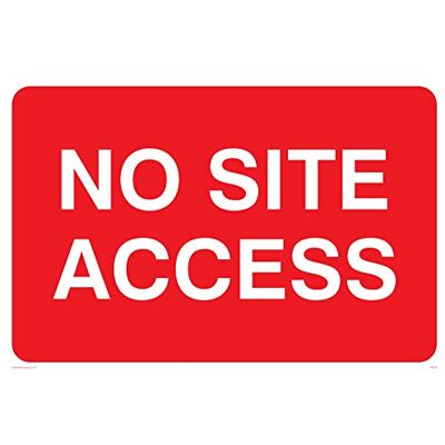 Viking PR558-A4L-3M"No Site Access"-skylt, plast, 3 mm styv, 200 mm H x 300 mm B Viking PR558-A4L-3M"No Site Access"-skylt, plast, 3 mm styv, 200 mm H x 300 mm B