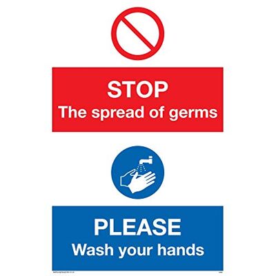 Viking STOP germs Please wash your hands skylt vinyl/klistermärke Viking STOP germs Please wash your hands skylt vinyl/klistermärke