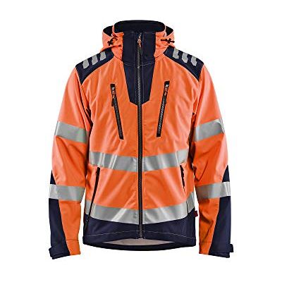 Blåkläder Blaklader 449125135389L softshell jacka, High Vis orange/marinblå, storlek L Blåkläder Blaklader 449125135389L softshell jacka, High Vis orange/marinblå, storlek L