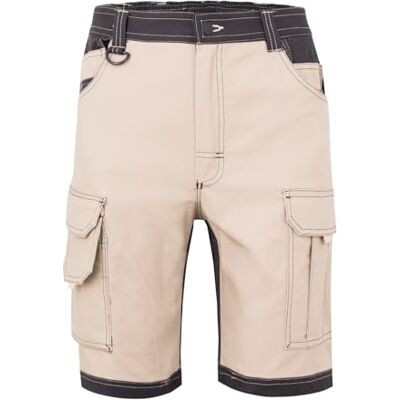 VELILLA 103029S Stretch canvas bermudashorts med flytande fickor, sandbeige och svart, storlek M, Sand Beige och Svart, M VELILLA 103029S Stretch canvas bermudashorts med flytande fickor, sandbeige och svart, storlek M, Sand Beige och Svart, M