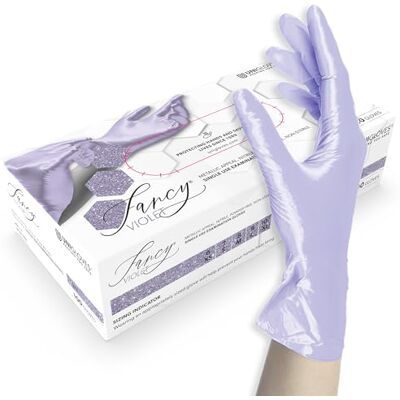UNIGLOVES Nitrilhandskar FANCY lila – glänsande lila Engångshandskar icke-sterila, latexfria, pulverfria, livsmedelssäkra, skydd mot virus, svamp och bakterier S UNIGLOVES Nitrilhandskar FANCY lila – glänsande lila Engångshandskar icke-sterila, latexfria, pulverfria, livsmedelssäkra, skydd mot virus, svamp och bakterier S