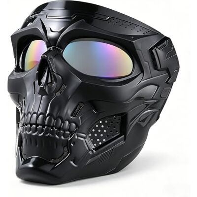 CROSSBODY Airsoft dödskallemask heltäckande taktiska masker med PC-lins ögonskydd för paintball halloween skrämmande masker, motorcykelglasögon racing strid taktiska militära glasögon CROSSBODY Airsoft dödskallemask heltäckande taktiska masker med PC-lins ögonskydd för paintball halloween skrämmande masker, motorcykelglasögon racing strid taktiska militära glasögon