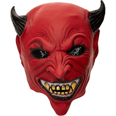Rubie's kostym klassisk röd djävul vuxen överhuvud latex mask vuxen en storlek Rubie's kostym klassisk röd djävul vuxen överhuvud latex mask vuxen en storlek