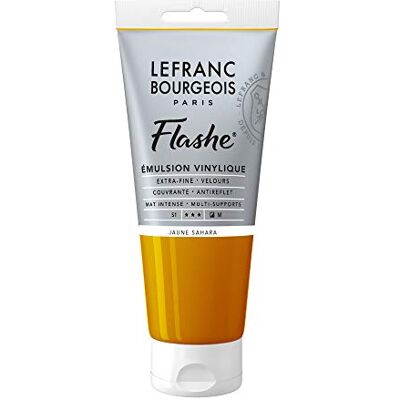 Lefranc Bourgeois 300618 Flashe akrylfärg och vinylfärg, högpigmenterad, elastisk, ljusäkta, åldringsbeständig, matt, för inomhus- och utomhusbruk, 80 ml rör – saharagul Lefranc Bourgeois 300618 Flashe akrylfärg och vinylfärg, högpigmenterad, elastisk, ljusäkta, åldringsbeständig, matt, för inomhus- och utomhusbruk, 80 ml rör – saharagul