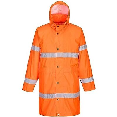 Portwest H442 Hi-Vis Regn rock, 100cm, Orange, Storlek XXL Portwest H442 Hi-Vis Regn rock, 100cm, Orange, Storlek XXL