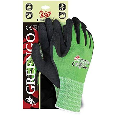 REIS GREENGO10 drakskyddshandskar, grön-svart, 10 storlekar, paket med 12 REIS GREENGO10 drakskyddshandskar, grön-svart, 10 storlekar, paket med 12