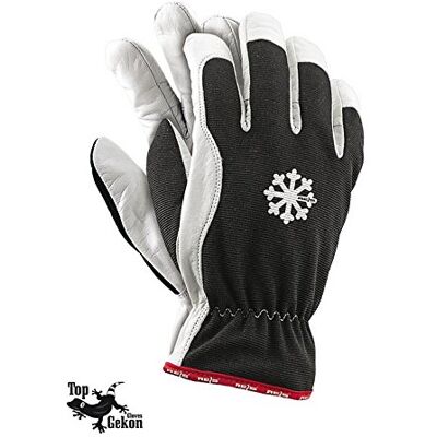 REIS RLWARMER Topgekon skyddshandskar, svartvitt, 10 storlekar, paket med 6 REIS RLWARMER Topgekon skyddshandskar, svartvitt, 10 storlekar, paket med 6