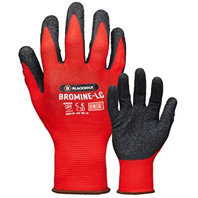 Blackrock Bromine-LC lätta arbetshandskar latex palm belagda för utmärkt vått och torrt grepp och hantering storlek 8/medium Blackrock Bromine-LC lätta arbetshandskar latex palm belagda för utmärkt vått och torrt grepp och hantering storlek 8/medium