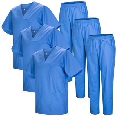 MISEMIYA Pack 3 Pcs-sanitära uniformer MZ-3-817-8312 Unisex Vuxen, 48 SE, S MISEMIYA Pack 3 Pcs-sanitära uniformer MZ-3-817-8312 Unisex Vuxen, 48 SE, S