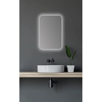 Talos Spegelskåp badrum med belysning oval 40 x 60 cm – badrumsspegelskåp med högkvalitativ aluminiumkropp i matt svart – spegelskåp för badrum med två glashyllor Talos Spegelskåp badrum med belysning oval 40 x 60 cm – badrumsspegelskåp med högkvalitativ aluminiumkropp i matt svart – spegelskåp för badrum med två glashyllor