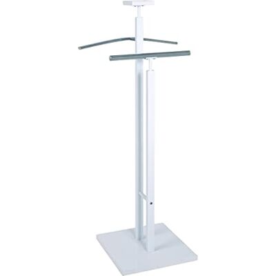 HAKU herrbetjänt i krom för sovrummet, stum tjänare för badrummet, vit, MDF, metall Mått: B 33 x H 109 x D 33 cm, stil: modern HAKU herrbetjänt i krom för sovrummet, stum tjänare för badrummet, vit, MDF, metall Mått: B 33 x H 109 x D 33 cm, stil: modern