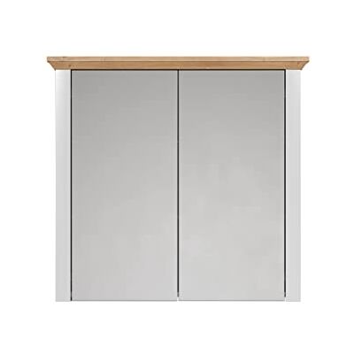 trendteam smart living – lantsida – spegelskåp – ljusgrå/ek – badrumsspegel i lantlig stil – (B x H x D) 78 x 73 x 24 cm – 3 fack och 2 glasgolv – reptålig trendteam smart living – lantsida – spegelskåp – ljusgrå/ek – badrumsspegel i lantlig stil – (B x H x D) 78 x 73 x 24 cm – 3 fack och 2 glasgolv – reptålig