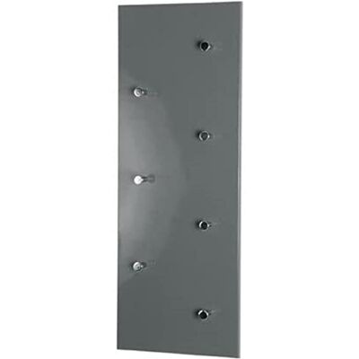 HAKU Väggklädhängare krom, grå, MDF, metall Storlek: B 80 cm x H 30 cm x D 6 cm, Stil: Modern HAKU Väggklädhängare krom, grå, MDF, metall Storlek: B 80 cm x H 30 cm x D 6 cm, Stil: Modern