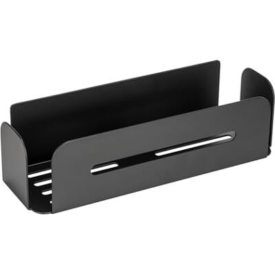 Wenko Turbo-Loc® vägghylla Bivio svart matt, badrumshylla av aluminium, för förvaring i badrummet, fastsättning utan borrning, svart Wenko Turbo-Loc® vägghylla Bivio svart matt, badrumshylla av aluminium, för förvaring i badrummet, fastsättning utan borrning, svart