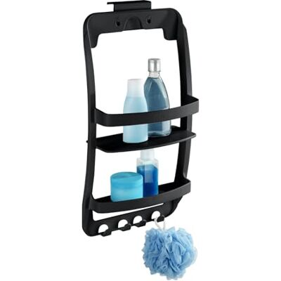 Wenko hylla mod. Universell badrumshylla, hängande hylla, stående vägghylla utan borrning, duschhylla badrum organisering plast 26 x 54,5 x 11,5 cm, svart Wenko hylla mod. Universell badrumshylla, hängande hylla, stående vägghylla utan borrning, duschhylla badrum organisering plast 26 x 54,5 x 11,5 cm, svart
