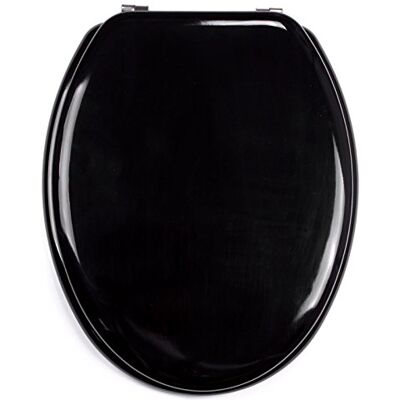 MSV toalettsits av MDF/rostfritt stål i glänsande svart, 30 x 20 x 15 cm MSV toalettsits av MDF/rostfritt stål i glänsande svart, 30 x 20 x 15 cm