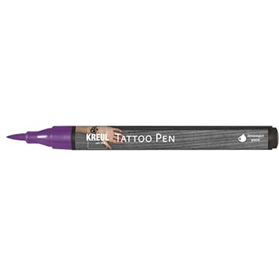 KREUL 62108 – Tattoo Pen violett, linjebredd 0,5 – 3 mm, vattenbaserat kosmetisk färg, varar upp till 5 dagar, dermatologiskt testad, vegansk, parabenfri KREUL 62108 – Tattoo Pen violett, linjebredd 0,5 – 3 mm, vattenbaserat kosmetisk färg, varar upp till 5 dagar, dermatologiskt testad, vegansk, parabenfri