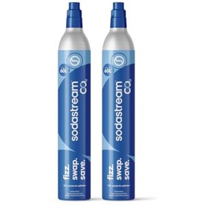 sodastream – 2 x kolsyrecylinder för kolsyremaskin, skruvsystem, räcker till 60L kolsyrad dryckper cylinder, kompatibel med Spirit, Crystal och Genesis, Aarke-kompatibel sodastream – 2 x kolsyrecylinder för kolsyremaskin, skruvsystem, räcker till 60L kolsyrad dryckper cylinder, kompatibel med Spirit, Crystal och Genesis, Aarke-kompatibel