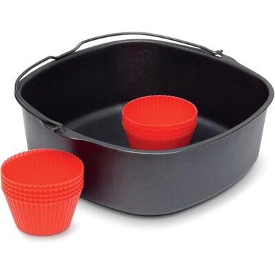 Philips Airfryer-bakkit XL med non-stick, 9 silikonmuffinkoppar Bakform och muffinsform, bakform och muffinsform (HD9945/01) Philips Airfryer-bakkit XL med non-stick, 9 silikonmuffinkoppar Bakform och muffinsform, bakform och muffinsform (HD9945/01)