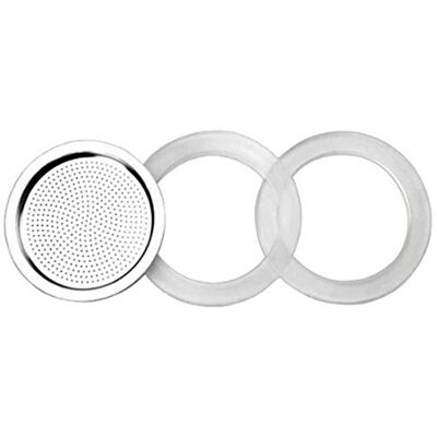 IBILI Silikonpackning + Essential kaffefilter, 4 koppar, set med 2 packningar + 1 filter IBILI Silikonpackning + Essential kaffefilter, 4 koppar, set med 2 packningar + 1 filter
