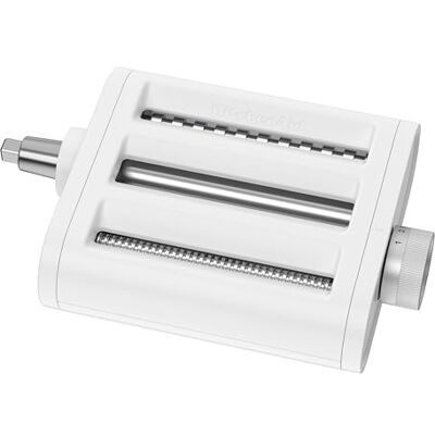 KitchenAid 5KSM3PPA 3-delad pastarulle och skärare, inklusive pastarulle, spagettiskärare och fettuccine skärare, vitt plastfäste för stativblandare KitchenAid 5KSM3PPA 3-delad pastarulle och skärare, inklusive pastarulle, spagettiskärare och fettuccine skärare, vitt plastfäste för stativblandare