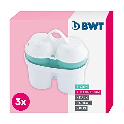 BWT Filterpatron ZINC + magnesium mineraliserat vatten, 3 stycken, med zink och magnesium, för alla , vattenfilter, dricksvatten, filtrerar kalk, klor, bly och koppar BWT Filterpatron ZINC + magnesium mineraliserat vatten, 3 stycken, med zink och magnesium, för alla , vattenfilter, dricksvatten, filtrerar kalk, klor, bly och koppar