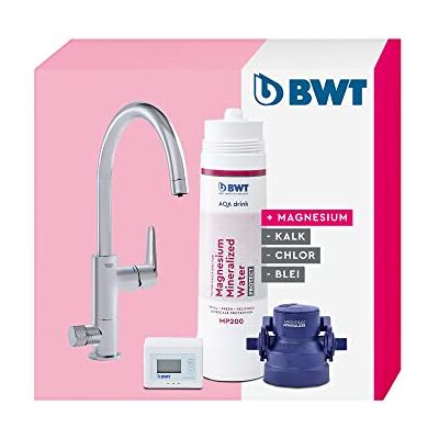 BWT Vattenfilter AQA Drink Pure Urban 2-vägs vattenkran med C-pip och magnesiumfilterpatron Vattenfilter dricksvatten Filtrerar kalk, klor, bly och koppar BWT Vattenfilter AQA Drink Pure Urban 2-vägs vattenkran med C-pip och magnesiumfilterpatron Vattenfilter dricksvatten Filtrerar kalk, klor, bly och koppar