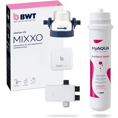 BWT MIXXO startkit "Perfect Taste" Vattenfilter för underbord enkel installation under diskbänken vattenfilter mot kalk kalkfilterkran för kök vattenberedare dricksvatten BWT MIXXO startkit "Perfect Taste" Vattenfilter för underbord enkel installation under diskbänken vattenfilter mot kalk kalkfilterkran för kök vattenberedare dricksvatten