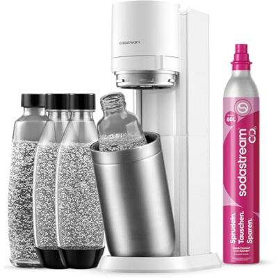 Sodastream - Duo med CO2-cylinder, 2 glasflaskor och 2 plastflaskor - Sodamaskin Sodastream - Duo med CO2-cylinder, 2 glasflaskor och 2 plastflaskor - Sodamaskin