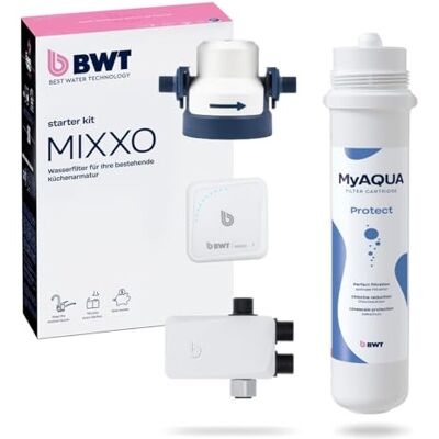 BWT MIXXO startkit "Protect" Vattenfilter för underbord enkel installation under diskbänken Vattenfilter mot kalk kalkfilter vattenkran för kök vattenberedare dricksvatten BWT MIXXO startkit "Protect" Vattenfilter för underbord enkel installation under diskbänken Vattenfilter mot kalk kalkfilter vattenkran för kök vattenberedare dricksvatten