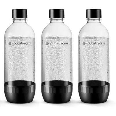 sodastream 3x 1L Classic Flaska, Diskmaskinssäker, Svart sodastream 3x 1L Classic Flaska, Diskmaskinssäker, Svart