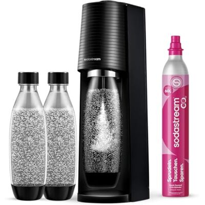 sodastream Terra Kolsyremaskin, 60L CO₂, 3x 1L Flaskor, Svart sodastream Terra Kolsyremaskin, 60L CO₂, 3x 1L Flaskor, Svart