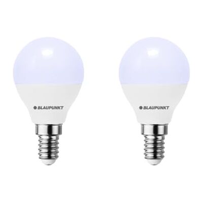 Blaupunkt E14 G45 LED-lampa, frostad 6 W, 510 lm, 6 000K, kall vit Frostat glas, dagsljus, sfärisk form, flimmerfri, E14-bas, kvalitetsset för ljuskrona och lampetter Blaupunkt E14 G45 LED-lampa, frostad 6 W, 510 lm, 6 000K, kall vit Frostat glas, dagsljus, sfärisk form, flimmerfri, E14-bas, kvalitetsset för ljuskrona och lampetter