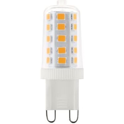 EGLO G9 pin-base LED-lampa dimbar plug-in glödlampa 3 Watt (motsvarar 30 Watt), 320 Lumen, majskolv neutralvitt, 4000k, glödstift Ø 1,6 cm EGLO G9 pin-base LED-lampa dimbar plug-in glödlampa 3 Watt (motsvarar 30 Watt), 320 Lumen, majskolv neutralvitt, 4000k, glödstift Ø 1,6 cm