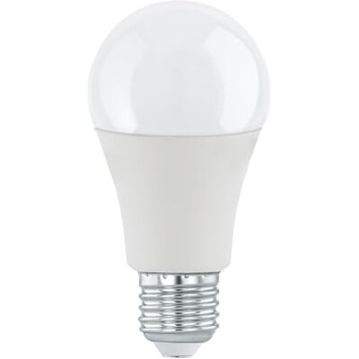 EGLO E27 LED-lampa, 11 Watt (motsvarar 75 Watt), 1055 Lumen, ljus varm vit, 3000 Kelvin, glödlampa A60, Ø 6 cm EGLO E27 LED-lampa, 11 Watt (motsvarar 75 Watt), 1055 Lumen, ljus varm vit, 3000 Kelvin, glödlampa A60, Ø 6 cm