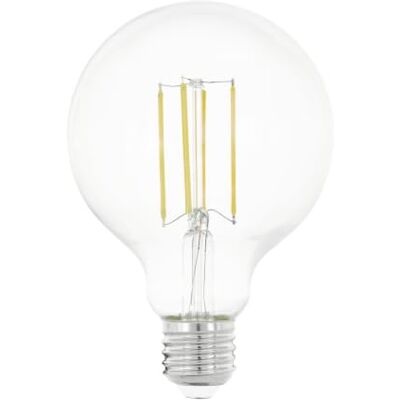 EGLO E27 LED-lampa, klassisk klotformad glödlampa ljuskälla för retrobelysning, 8 Watt (motsvarar 75 Watt), 1055 Lumen, varmvit, 2700 K, Edison G95, Ø 9,5 cm EGLO E27 LED-lampa, klassisk klotformad glödlampa ljuskälla för retrobelysning, 8 Watt (motsvarar 75 Watt), 1055 Lumen, varmvit, 2700 K, Edison G95, Ø 9,5 cm