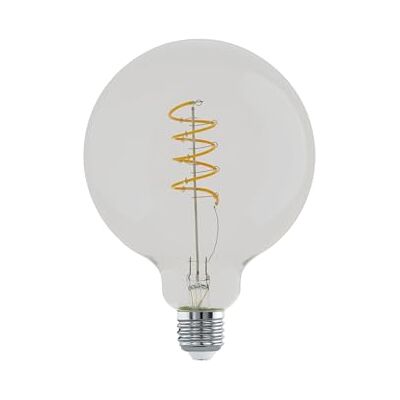 EGLO LED E27 lampa, vintage glödlampa, spiral LED-glob för retrobelysning, 4 watt (motsvarande 35 watt), 400 lumen, E27 LED varm vit, 2700 Kelvin, LED-lampa, Edison glödlampa G125, Ø 12,5 cm EGLO LED E27 lampa, vintage glödlampa, spiral LED-glob för retrobelysning, 4 watt (motsvarande 35 watt), 400 lumen, E27 LED varm vit, 2700 Kelvin, LED-lampa, Edison glödlampa G125, Ø 12,5 cm
