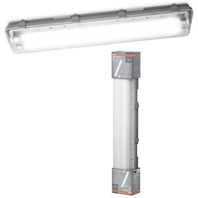 OSRAM Submarine LED vattentät armatur, 2x7W, neutralvit 4000K, 1300lm, IP65, damm- och stänksäker, för källare och garage OSRAM Submarine LED vattentät armatur, 2x7W, neutralvit 4000K, 1300lm, IP65, damm- och stänksäker, för källare och garage