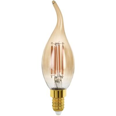 EGLO E14 LED-lampa dimbar, golden vintage glödlampa i ljusform lampa för retrobelysning, 4 Watt (motsvarar 28 Watt), 300 Lumen, varmvit, 1700k, Edison CF35, Ø 3,5 cm EGLO E14 LED-lampa dimbar, golden vintage glödlampa i ljusform lampa för retrobelysning, 4 Watt (motsvarar 28 Watt), 300 Lumen, varmvit, 1700k, Edison CF35, Ø 3,5 cm