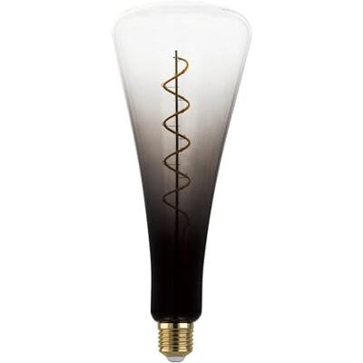 EGLO XXL E27 dimbar lampa, spiralformad LED-retro glödlampa i stor storlek, extra stor vintage dekorationslampa i grått och svart, 4 watt, 120 lumen, varmvit, 1800 K, L 28 cm EGLO XXL E27 dimbar lampa, spiralformad LED-retro glödlampa i stor storlek, extra stor vintage dekorationslampa i grått och svart, 4 watt, 120 lumen, varmvit, 1800 K, L 28 cm
