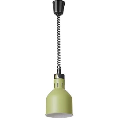HENDI värmelampa, cylinder, inkl. okrossbar infraröd lampa, höjdjusterbar, för att hålla maten varm, värmebrygga, matvärmare, E27-fattning, 230 V/250 W, ø 175 x (H) 250 mm, aluminium, grön HENDI värmelampa, cylinder, inkl. okrossbar infraröd lampa, höjdjusterbar, för att hålla maten varm, värmebrygga, matvärmare, E27-fattning, 230 V/250 W, ø 175 x (H) 250 mm, aluminium, grön