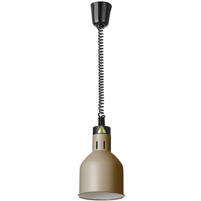 HENDI värmelampa, cylinder, inkl. okrossbar infraröd lampa, höjdjusterbar, för att hålla maten varm, värmebrygga, matvärmare, E27-fattning, 230 V/250 W, ø 175 x (H) 250 mm, aluminium, beige HENDI värmelampa, cylinder, inkl. okrossbar infraröd lampa, höjdjusterbar, för att hålla maten varm, värmebrygga, matvärmare, E27-fattning, 230 V/250 W, ø 175 x (H) 250 mm, aluminium, beige