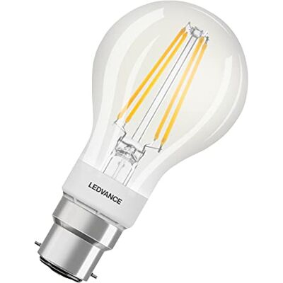 LEDVANCE Smart LED-lampa med Bluetooth Meshteknik, bas B22d, dimbar, varmvit (2700K), 60 W ersättning, kontrollerbar med Alexa, Google och Apple Voice Control, SMART+ Filament Classic DIM, 1-pack LEDVANCE Smart LED-lampa med Bluetooth Meshteknik, bas B22d, dimbar, varmvit (2700K), 60 W ersättning, kontrollerbar med Alexa, Google och Apple Voice Control, SMART+ Filament Classic DIM, 1-pack