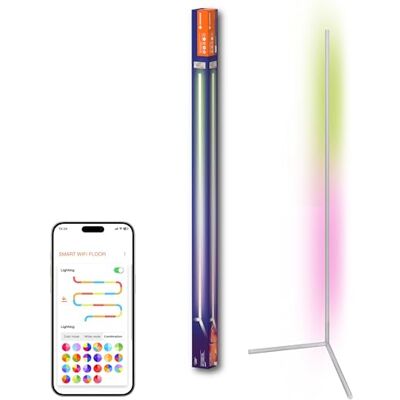LEDVANCE SMART+ WIFI LED hörngolvlampa, 140cm, vit, 14W, 1170lm, justerbart vitt & färgljus, dimbar, DIY & musikrytmfunktion, lång livslängd, styrbar med app, 2700-6500K LEDVANCE SMART+ WIFI LED hörngolvlampa, 140cm, vit, 14W, 1170lm, justerbart vitt & färgljus, dimbar, DIY & musikrytmfunktion, lång livslängd, styrbar med app, 2700-6500K
