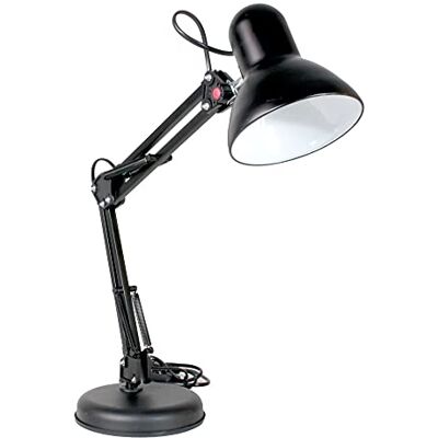 Wonderlamp – avati svart ledbelysning, retro skrivbord, ledkropp och huvud, glödlampa 1 x E27 Wonderlamp – avati svart ledbelysning, retro skrivbord, ledkropp och huvud, glödlampa 1 x E27