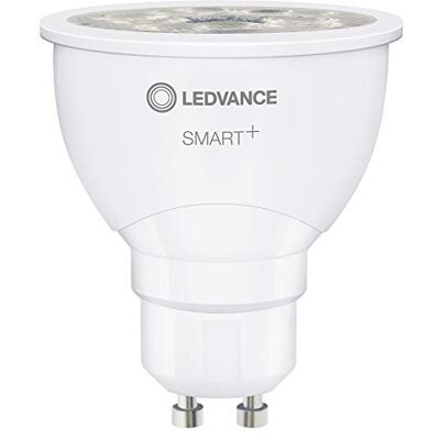 LEDVANCE LED-lampa med reflektor, GU10-fäste, Warm White, 2700 K, 4,50 W, Byte för 50 W Reflector Lamp, Matt, Parathom ZB PAR16 Dim 4.5 W, Vit LEDVANCE LED-lampa med reflektor, GU10-fäste, Warm White, 2700 K, 4,50 W, Byte för 50 W Reflector Lamp, Matt, Parathom ZB PAR16 Dim 4.5 W, Vit