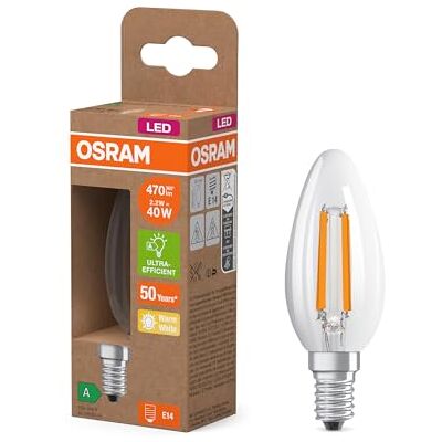 OSRAM LED Superstar Classic LED-lampa B 40 i klassisk miniljusform, klarglaskropp, 2,2 W, 470 lm, E14, 2700 K för varmvitt ljus, EEK A, 35 mm diameter, 6-pack OSRAM LED Superstar Classic LED-lampa B 40 i klassisk miniljusform, klarglaskropp, 2,2 W, 470 lm, E14, 2700 K för varmvitt ljus, EEK A, 35 mm diameter, 6-pack