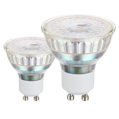 EGLO GU10 lampa set av 2, LED-spots reflektorlampa 3 Watt vardera (motsvarar 36 Watt), 240 Lumen, ljuskälla varmvit, 3000k, glödlampa Ø 5 cm EGLO GU10 lampa set av 2, LED-spots reflektorlampa 3 Watt vardera (motsvarar 36 Watt), 240 Lumen, ljuskälla varmvit, 3000k, glödlampa Ø 5 cm